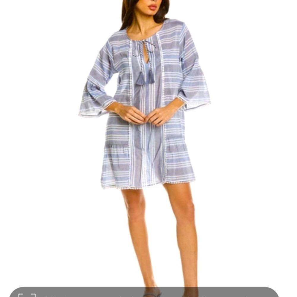 NWT Bindu Nolita Dress Coverup in Grey 3/4 sleeve sz M